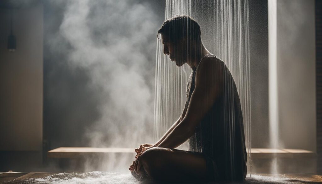 Shower therapy for depression